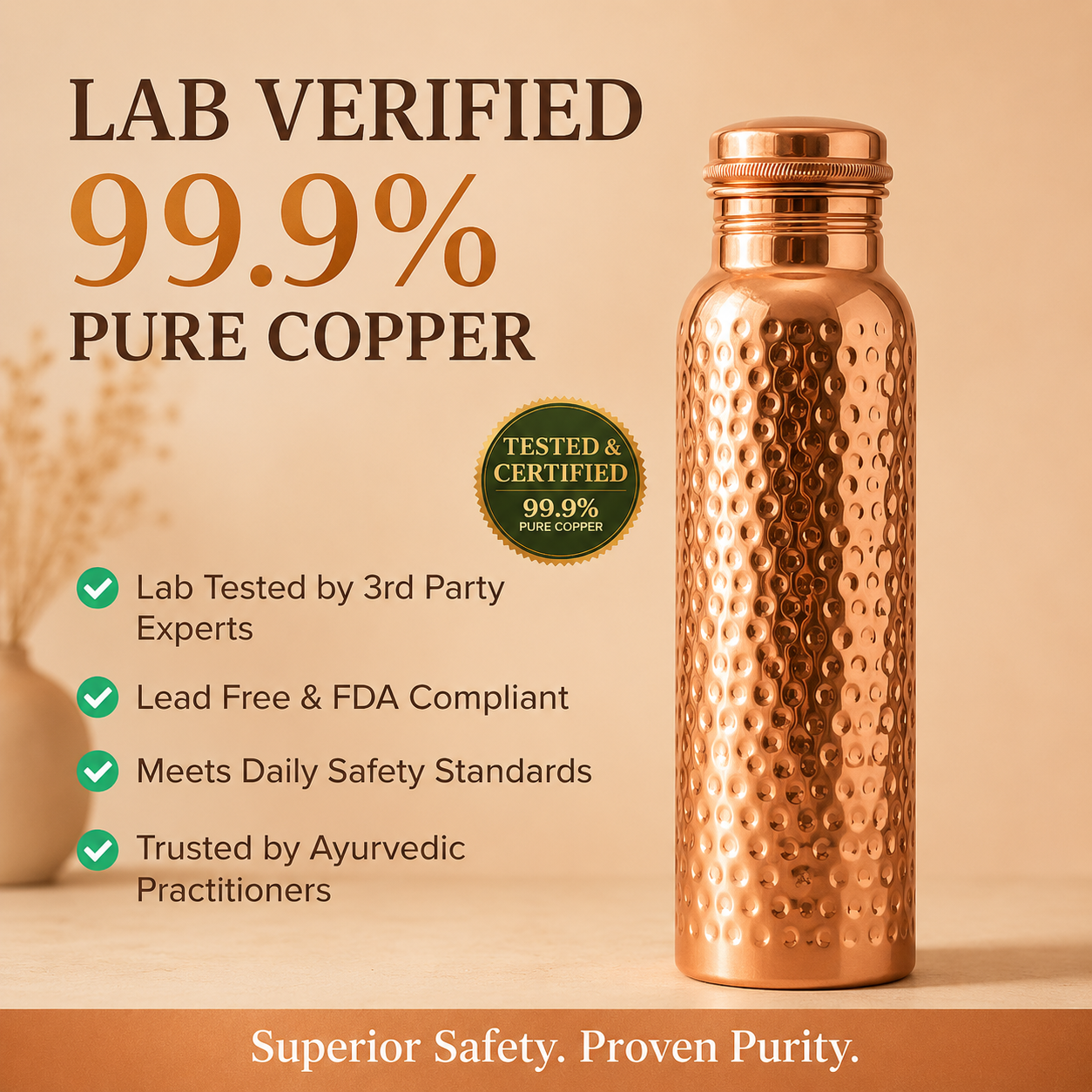 The Copper Wellness Pure Copper Bottle Limited Edition