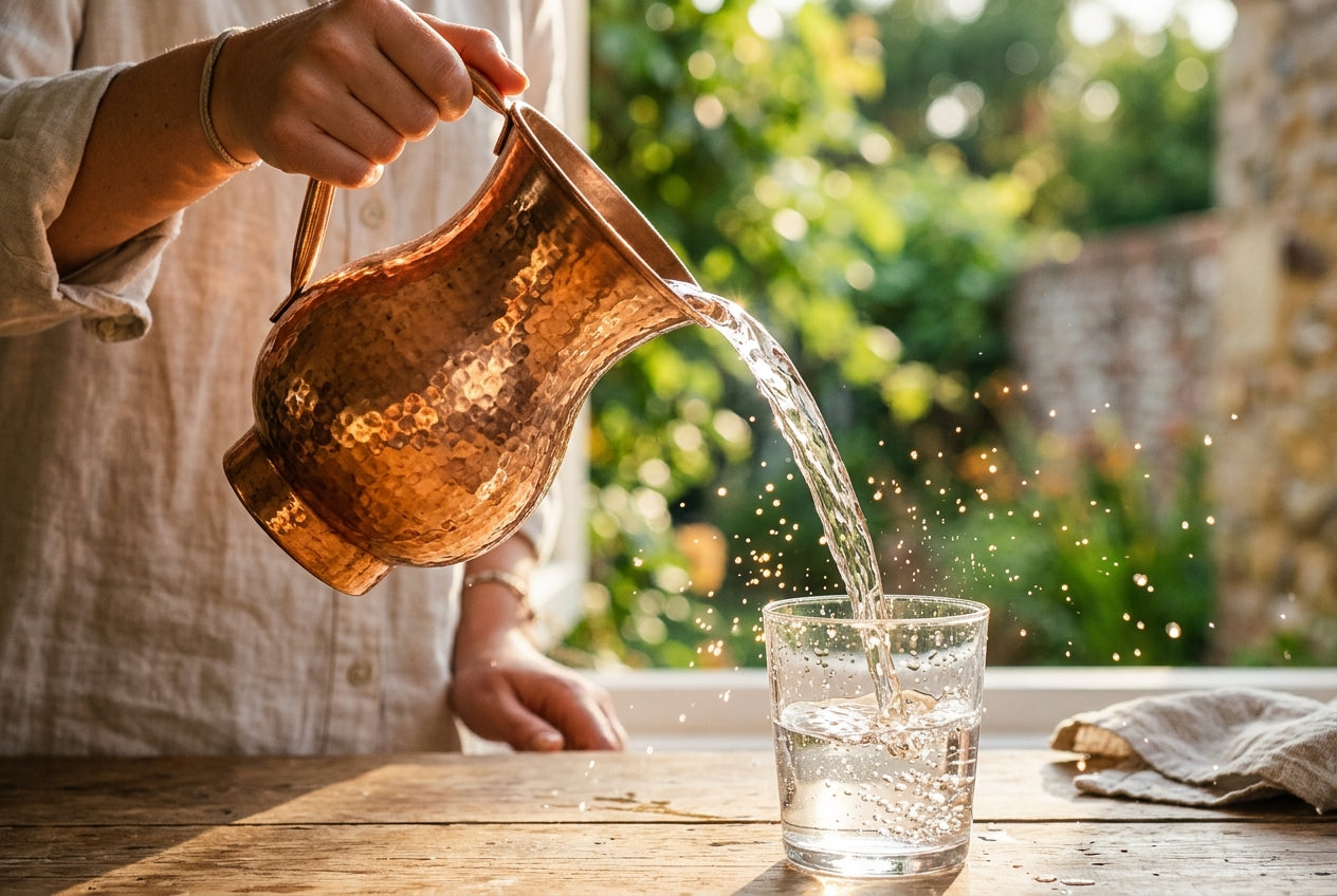 Alkaline water pouring