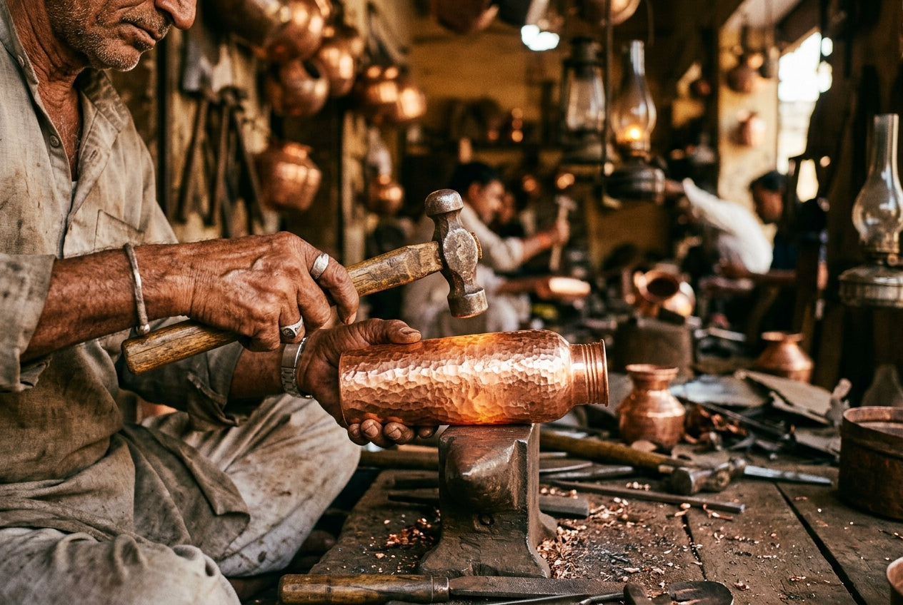 Artisan crafting copper
